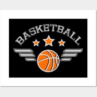 Basketball Logo With Wings Sport Team Posters and Art